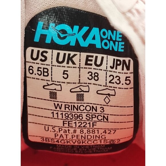 Hoka One One Women's Rincon 3 Orange Running Walking Shoes Size 6.5B US - Picture 8 of 9